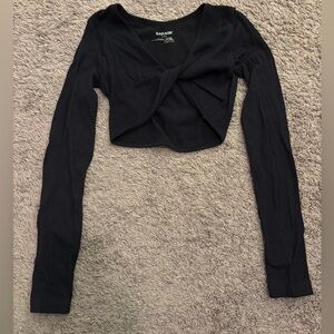 Garage Black Twist Front Crop Top